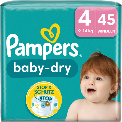 Pampers Baby-Dry T4 Maxi 9-14kg (45 pces) Sachet