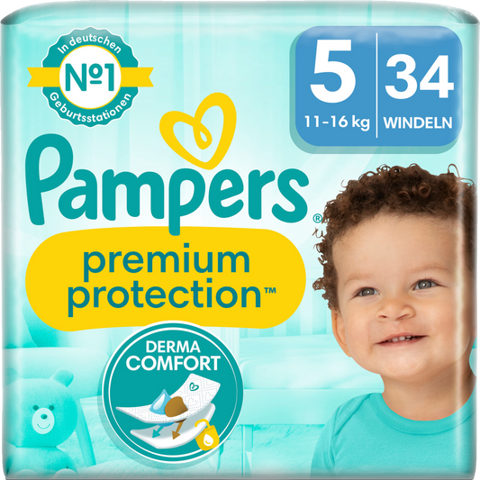 Pampers Premium Protection T5 Junior 11-16kg (34 pces) Sachet