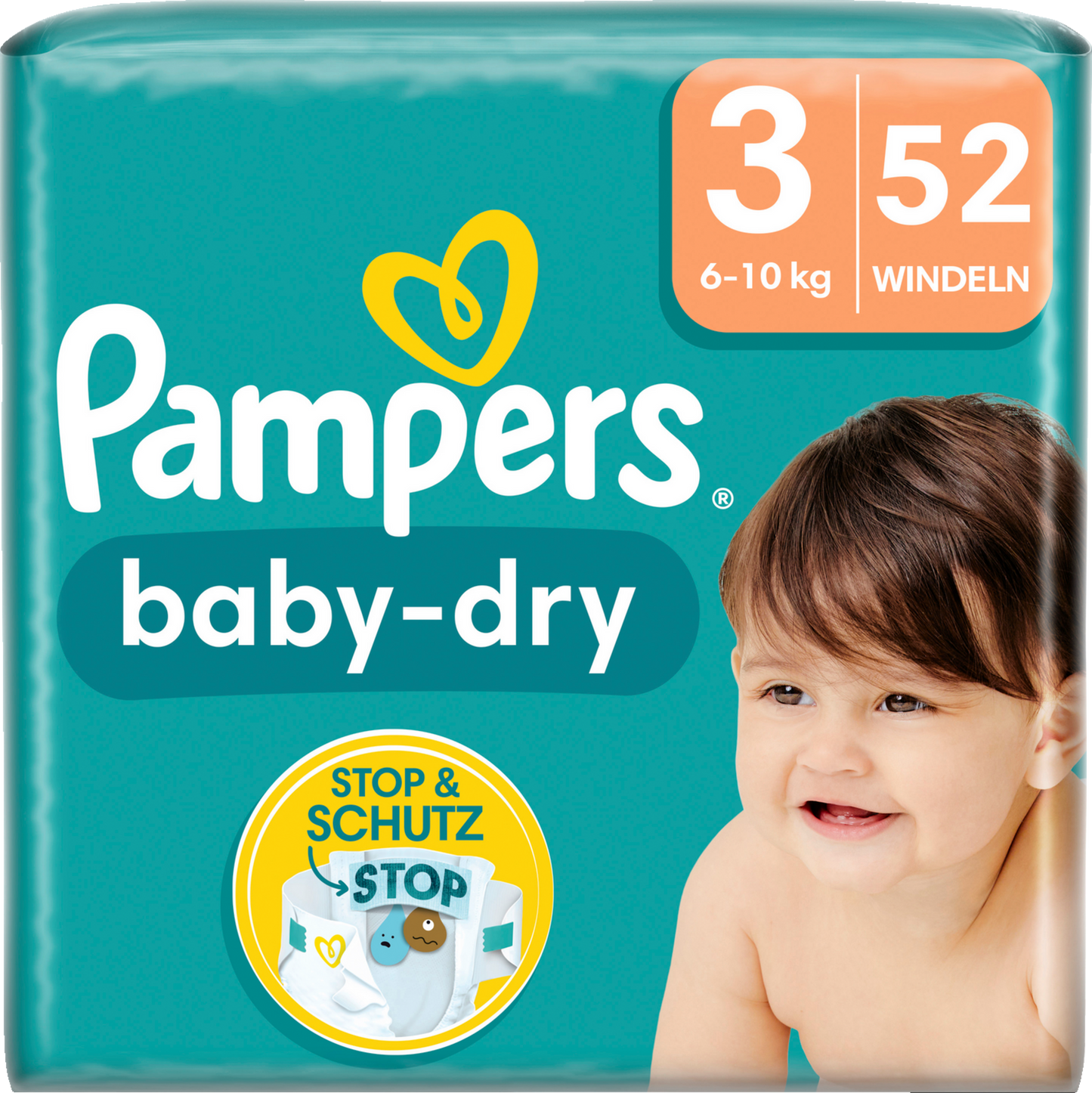 Pampers Baby-Dry T3 Midi 6-10kg (52 pces) Sachet