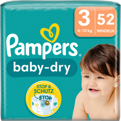 Pampers Baby-Dry T3 Midi 6-10kg (52 pces) Sachet