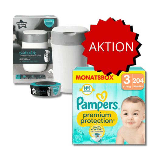 PROMOTION Pampers Premium Protection Pack mensuel T3 + Seaux à couches Sangenic