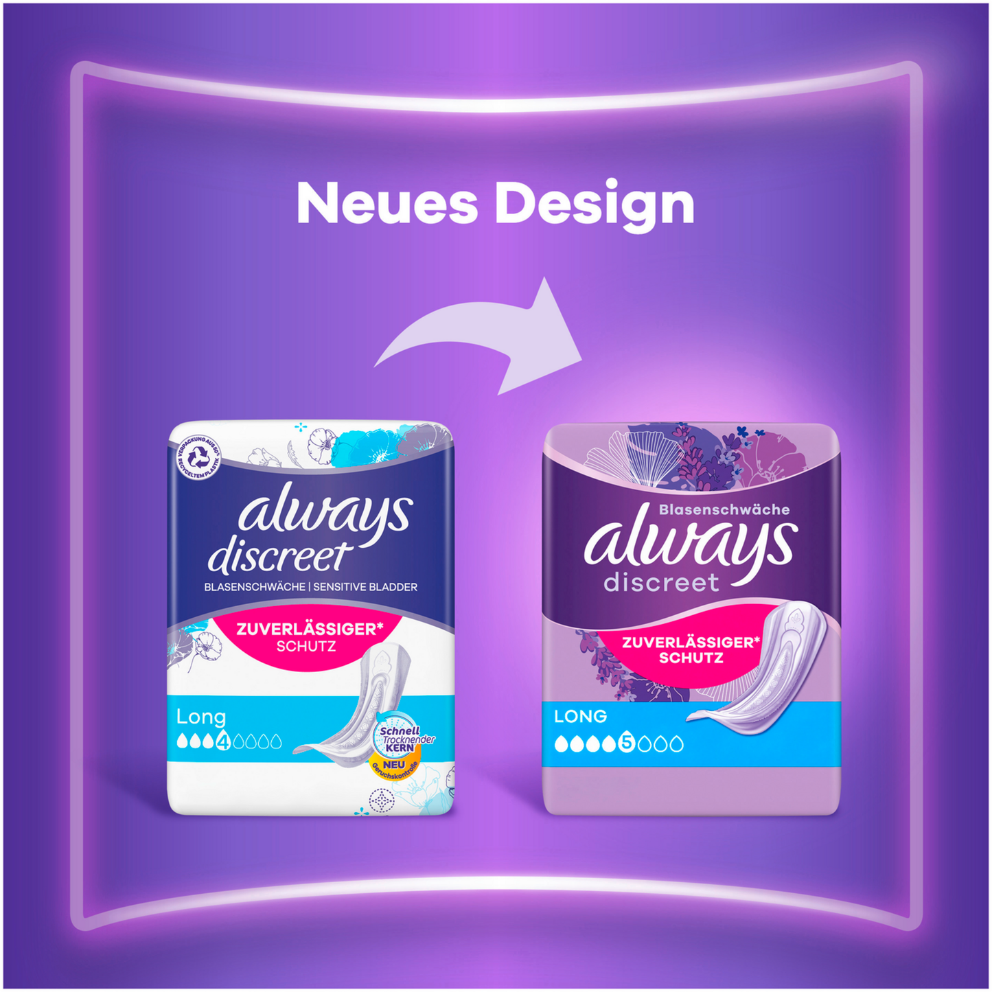 Always Discreet Protections Incontinence Long (80 pcs) Paquet Mensuel