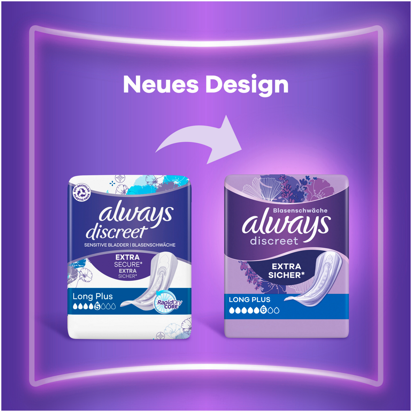 Always Discreet Protections Incontinence Long Plus (64 pcs) Paquet Mensuel