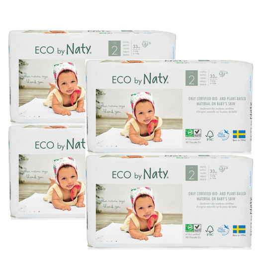 Naty Couches Écologiques T2 Mini (3-6kg) Carton (4 X 33 pces)