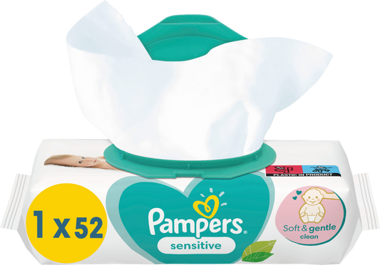 Pampers Lingettes humides Sensitive (52 pces)