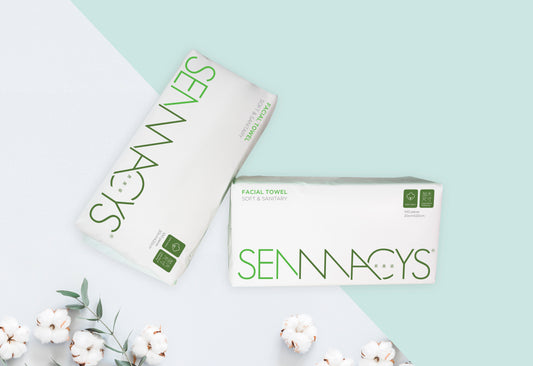 Senmacys Lingettes nettoyantes pour le visage (100 pces)