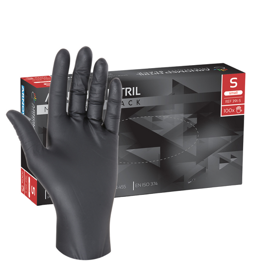 Gants Nitril noir taille S (100 pcs)