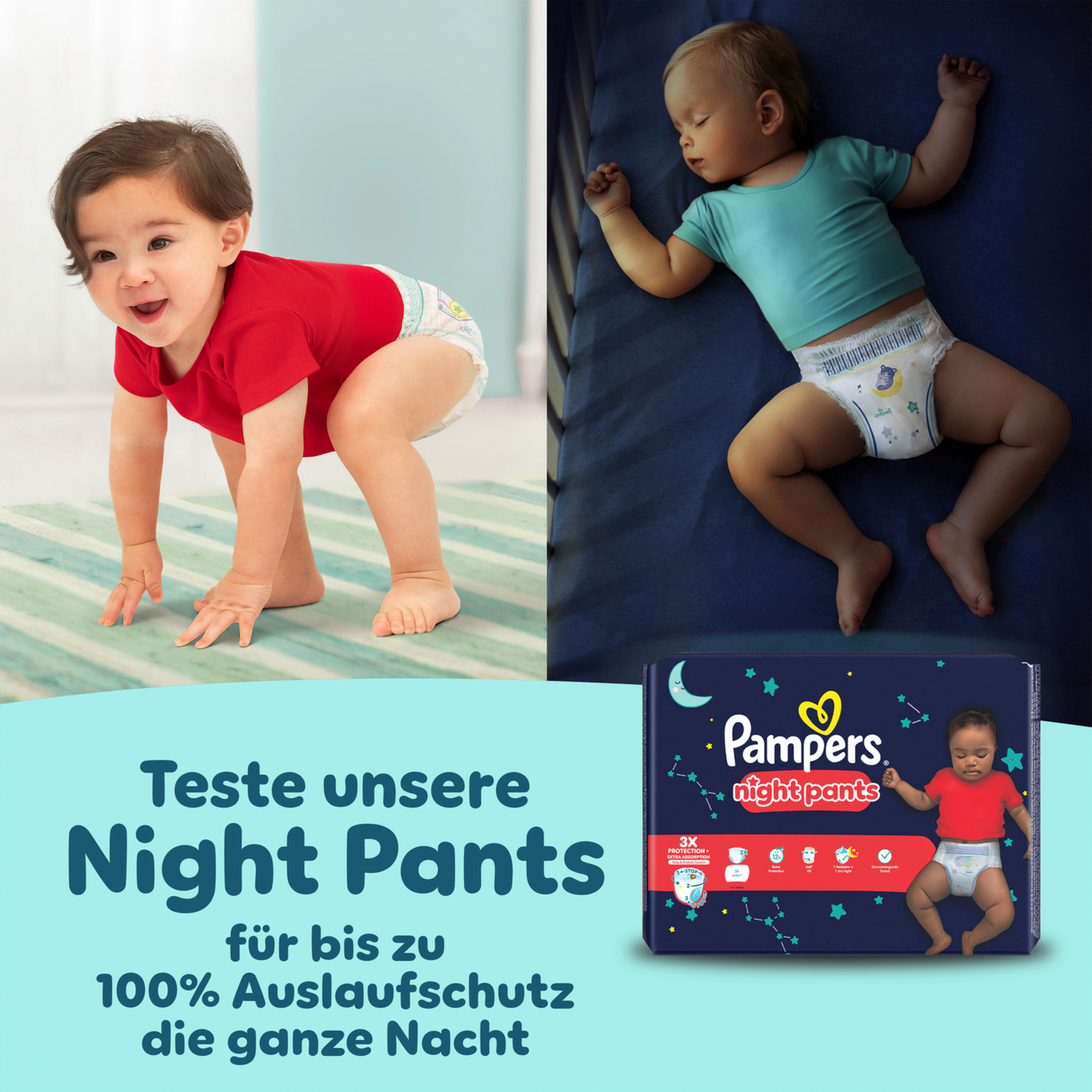 Pampers Premium Protection Pants T7 XXL 15+kg (123 pces) pack mensuel