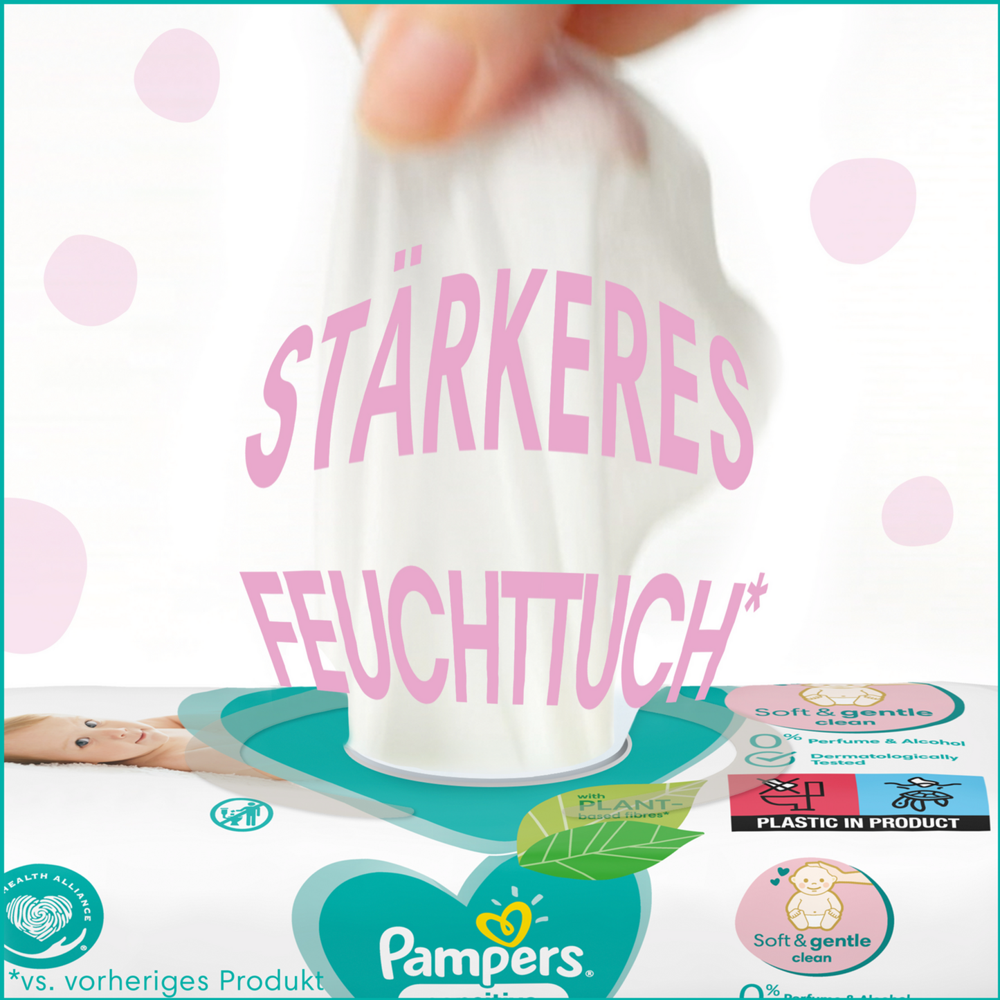 Pampers Lingettes humides Sensitive (12 x 52 pces)