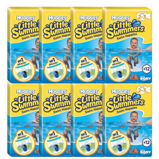 Huggies® Little Swimmers® taille 2-3 (3-8 kg) carton (8 x 12 pces)