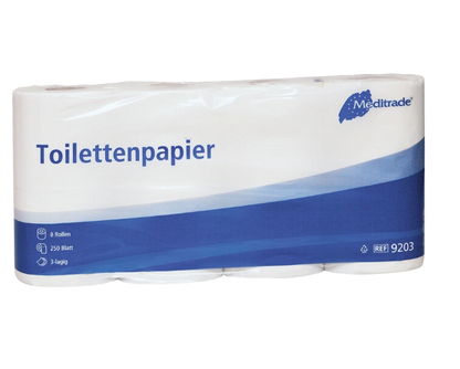 Toilette papier 3 plis 250 coupon 1 Palette à 36 Pack (2304 rouleaux)