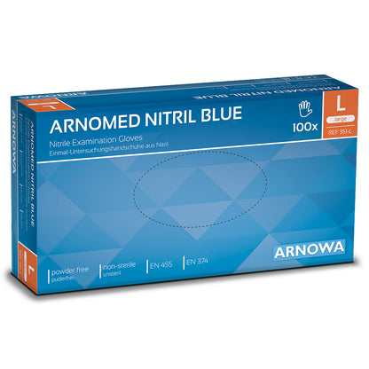 Gants en nitrile Arnomed bleu taille M (100 pces)