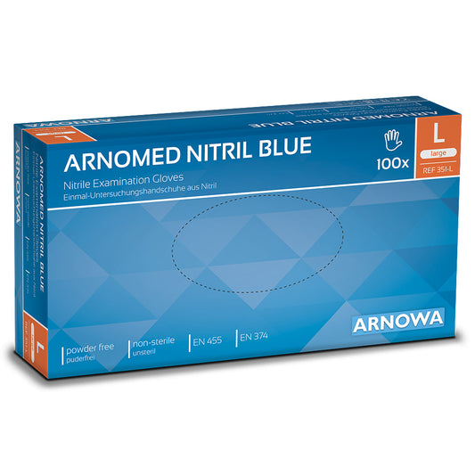 Gants en nitrile Arnomed bleu taille M (100 pces)