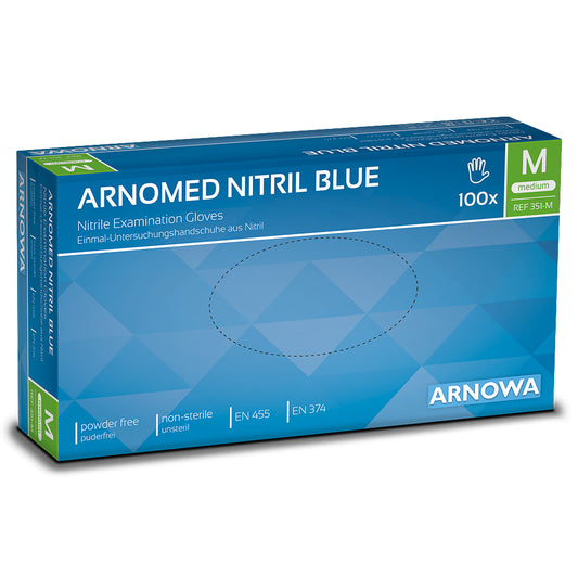 Gants en nitrile Arnomed bleu taille M (100 pces)