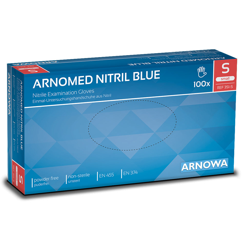 Gants en nitrile Arnomed bleu taille S (100 pces)