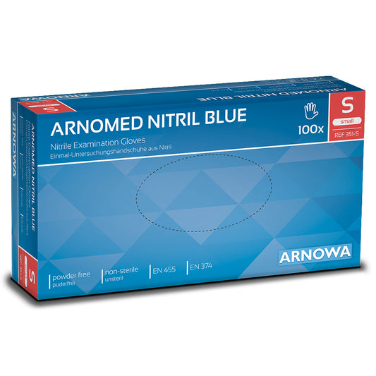 Gants en nitrile Arnomed bleu taille S (10 x 100 pces) Carton