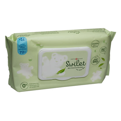 NOUVEAU Swilet Lingettes humides bio (72 pces)