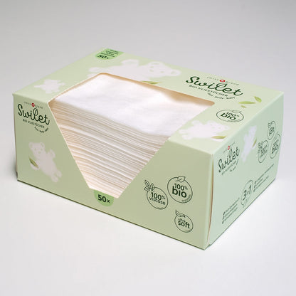 Swilet Lingettes nettoyantes et protège-couches bio (50 pces)