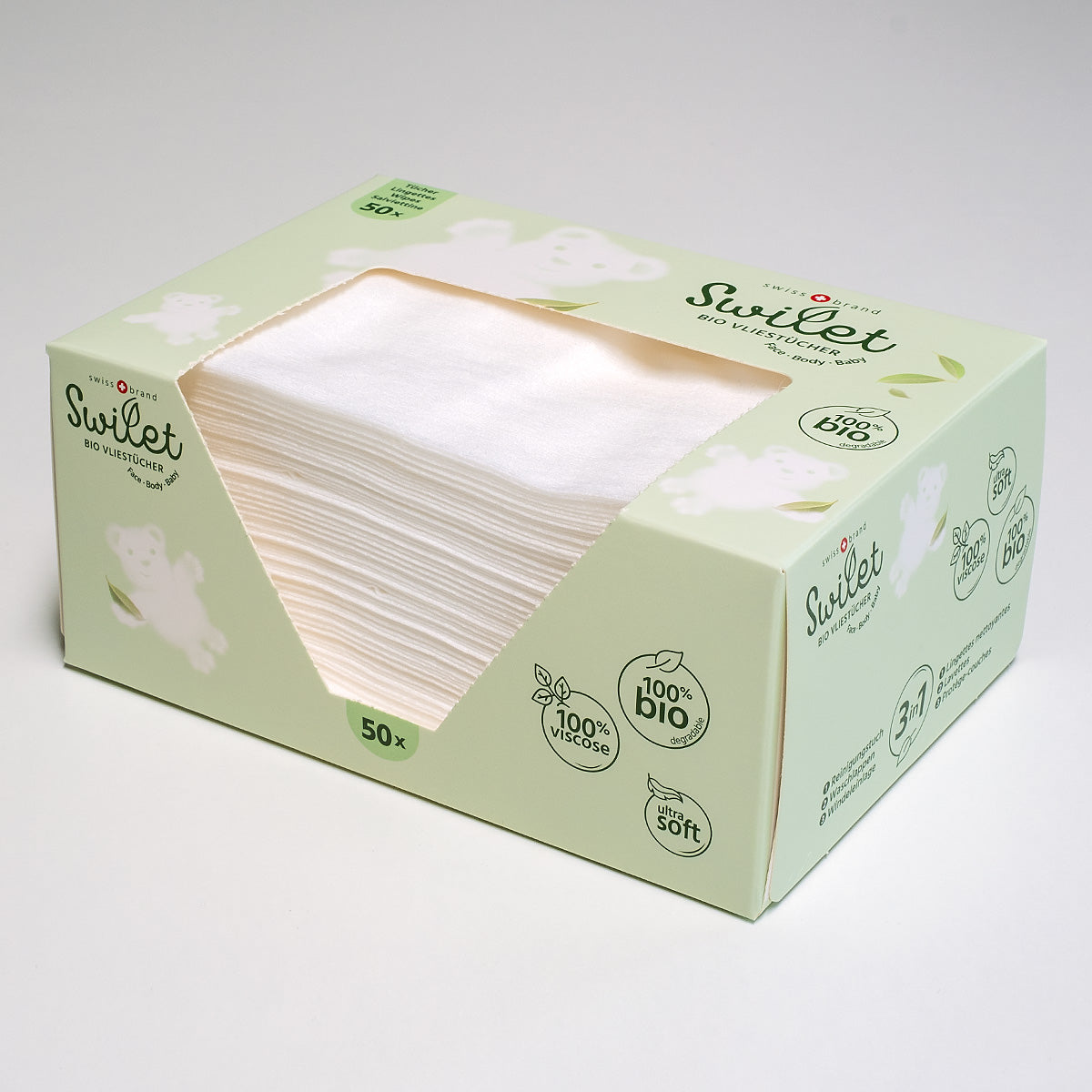 Swilet Lingettes nettoyantes et protège-couches bio (12 x 50 pces) Carton